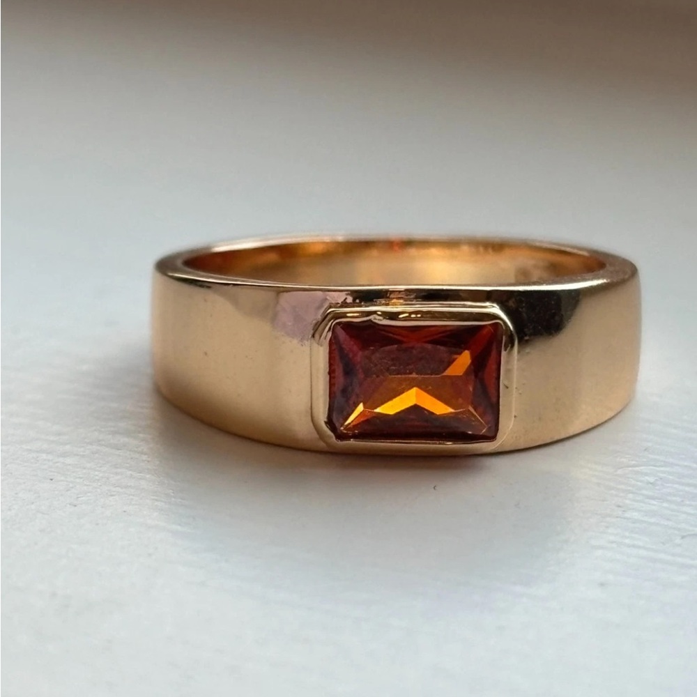 Rose Gold Marquise Cut CZ Ring | Vintage Inspired Cluster Engagement Ring Size 8